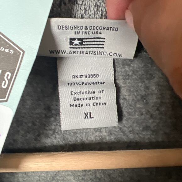 Duluth Pack Artisans NWT Quarter Zip Pullover Gray Green Sweater XL - Picture 5 of 7